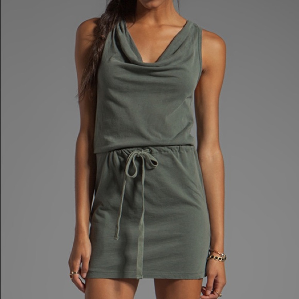 JAMES PERSE racerback tank drawstring mini dress